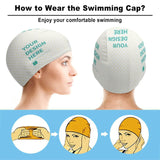 MyArtsyGift - Personalized  Swim Cap Customized Swimming Cap for Men and Women