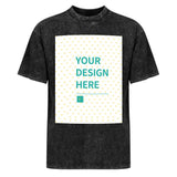 MyArtsyGift - Custom Cotton T-Shirt for Men Personalized Short Sleeve Tee Made in USA