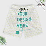 MyArtsyGift - Custom Men's Swim Trunks  with Compression Liner Personalized Bathing Suit Beach Swim Shorts