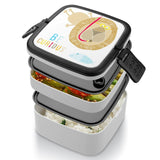 MyArtsyGift - Bento Lunch Box for Kids Double Layer Bento Lunch Containers for School, Work, Travel