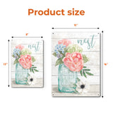 54117_d_Pastel Flower Market II Tin Signs Floral in Bottle Picture Metal Sign (Made in USA)