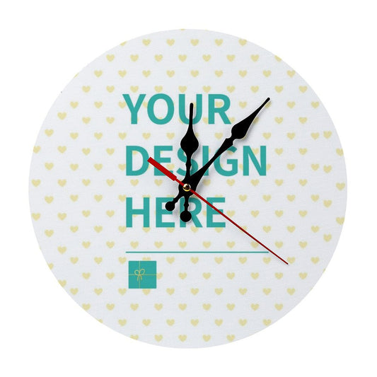 MyArtsyGift - Personalized Simplicity Wooden Wall Clock - Custom Circular Clock for Home, Kitchen Housewarming Gift, Made in USA