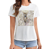 MyArtsyGift - Women's T-Shirt Graphic Print Short Sleeve Crewneck T-Shirt