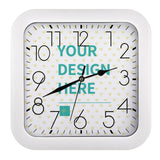 MyArtsyGift - Personalized Clock Custom Square Photo Wall Clocks Silent Non-Ticking for Home Decor