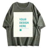 MyArtsyGift - Custom Cotton T-Shirt for Men Personalized Short Sleeve Tee Made in USA