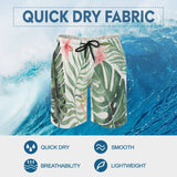 MyArtsyGift - Men's Swim Hawaiian Shorts Trunks with Mesh Lining Quick Dry Beach Board Gifts for Boyfriend