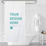 MyArtsyGift - Custom Shower Curtain with Hook Personalized Bath Curtain