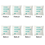 Custom Double Side Printing Pillow Cover for Men Women ,Set of 4 Square Throw Pillow Covers