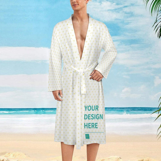 MyArtsyGift - Personalized Plush Robe for Women Men Customized Full-Length Spa Bathrobes