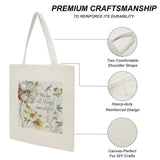 MyArtsyGift - Personalized Canvas Tote Bag for Women Cloth Cotton Bags for Shopping, Spring Meadow, Made in USA