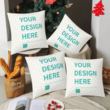 Custom Double Side Printing Pillow Cover for Men Women ,Set of 4 Square Throw Pillow Covers