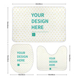 MyArtsyGift - Custom Bathroom Rug Set 3 Pieces Personalized Bath Mat Set