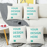 Custom Double Side Printing Pillow Cover for Men Women ,Set of 4 Square Throw Pillow Covers
