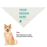 MyArtsyGift - Custom Dog Bandana Personalized Pet Scarf Triangle Neckwear Pet Bibs for Small Medium Large Dogs Cats Puppy Pets Birthday