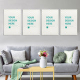 MyArtsyGift - Custom 4 Panel Hanging Posters Vertical Add Your Own Image Personalized Holiday Birthday Gifts