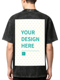 Custom 230g Washed Cotton T-Shirt - Back Print - Ships from Canada