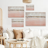 Abstract Canvas Wall Art Pink and Gold Paintings for Bedroom Living Room Wall Decor Made In USA