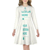 MyArtsyGift - Custom Long Sleeve Dresses for Kids Toddler Girls