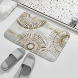 MyArtsyGift - Coral Velvet Bath Rugs Non Slip Door Rug Dries Quickly Floor Carpet for Bathroom Kitchen Dining Room Bedroom