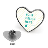 MyArtsyGift - Custom Heart Shaped Pins Design Your Own Personalized  Alloy Material Lapel Pin Suitable for Shirt Jacket Business Wedding