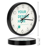 MyArtsyGift -Custom Photo Round Wall Clock, Personalized Decorative Quiet Clocks  for Home Decor