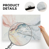 Pink abstract canvas wall art, blush pink and gray, ready to hang, for living room and office decoration, product detail