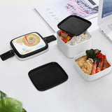 MyArtsyGift - Bento Lunch Box for Kids Double Layer Bento Lunch Containers for School, Work, Travel