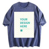MyArtsyGift - Custom Cotton T-Shirt for Men Personalized Short Sleeve Tee Made in USA