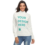 Custom Sweaters for Women Winter Fall Turtleneck Long Sleeve Shirts