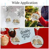 MyArtsyGift - Personalized Round Christmas Ornaments Customized Ceramic Circular Pendant Christmas Critters I Made in USA