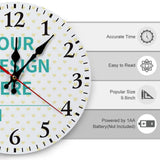 MyArtsyGift - Personalized Simplicity Wooden Wall Clock - Custom Circular Clock for Home, Kitchen Housewarming Gift, Made in USA