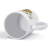 MyArtsyGift - Personalized Coffee Mug,  White Ceramic Mug Customized Gift, Colorful World II, Made in USA