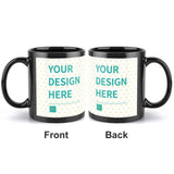 MyArtsyGift - Personalized Coffee Mug Black Customized Ceramic Tea-Cup, Gifts for Birthday Christmas