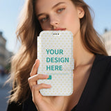 Personalized Photo PU Leather Phone Case for IPhine 17 Personalized Flip Phone Cover