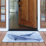 Blue Whale II Entrance Doormat for Indoor or Outdoor Use Rubber Floor Mat