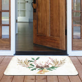 Christmas Bells Entrance Doormat for Indoor or Outdoor Use Rubber Floor Mat