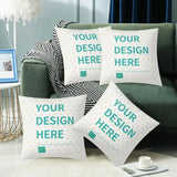 Custom Double Side Printing Pillow Cover for Men Women ,Set of 4 Square Throw Pillow Covers