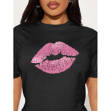 Pink Lips layers Classic Women S T-shirt Made In USA