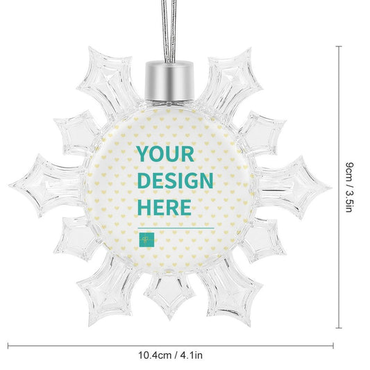 MyArtsyGift - Personalized Christmas Ornaments Custom Snowflake Hanging Pendant Christmas Tree Decoration for Xmas Party