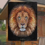 Lion - Digital Circlism (© Ben Heine) Personalized Metal Sign (Made in USA)