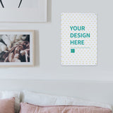 Custom aluminum sign with YOUR DESIGN HERE text, perfect for home, office or personalized gifts